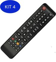 Kit 4 Controle Remoto Para Tv Samsung Lcd/ Led / Plasma Com Pilhas