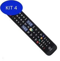 Kit 4 Controle Remoto Smart Tv Samsung Lcd/Led 3D E Função Futebol