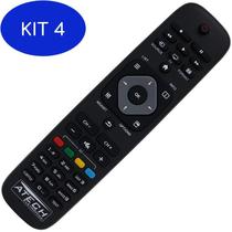 Kit 4 Controle Remoto Tv Lcd / Led Philips 32Pfl3007 / 32Pfl3507