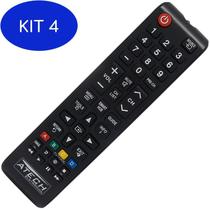 Kit 4 Controle Remoto Tv Led Samsung Bn9806046A Com Tecla Futebol