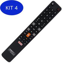 Kit 4 Controle Remoto Tv Led Tcl 49P2Us Com Netflix E Globoplay