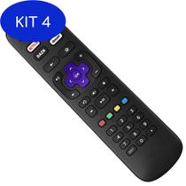 Kit 4 Controle Remoto Tv Roku Aoc