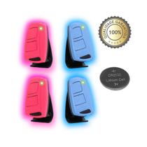 Kit 4 Controles Ipec Tx Top Rosa Azul Bateria 3V 433MHz