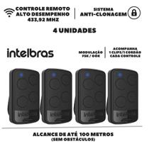 Kit 4 Controles Remoto EP 04 Intelbras para Portão Automático com Alcance Longo Kit 4 Controles Remoto EP 04 Intelbras para Portão Automático com Alcance Longo