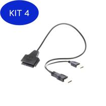 Kit 4 Conversor De Hdd Sata Notebook De 2,5 Para Usb 2.0