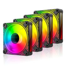 Kit 4 cooler fan coolmoon dm1 pwm e argb (sem controlador) Kit 4 cooler fan coolmoon dm1 pwm e argb (sem controlador)