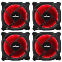 Kit 4 Cooler Fan Reinforced 5 Leds Para Gabinete 120mm x 120mm