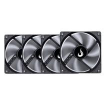 Kit 4 Cooler Fan Rise Mode 120mm 12v Preto - RM-BK-01-FB
