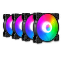 Kit 4 Cooler Fan Snaker Shadow ARGB 120mm Silencioso Preto