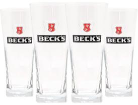 Kit 4 Copo Cerveja Becks Vidro 300ml - Ambev