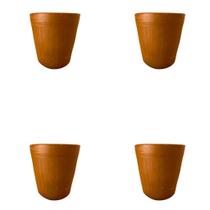 Kit 4 Copo de Barro Artesanal 140ml Terracota Água Fresca Ideal para Café, Chá, Decoração Rústica e Uso Criativo