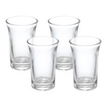 Kit 4 Copo de Shot Dose Vidro Transparente Copinho para Cachaça Tequila Base Resistente 40ml Haüskraft Kit 4 Copo de Shot Dose Vidro Transparente Copinho para Cachaça Tequila Base Resistente 40ml Haüskraft