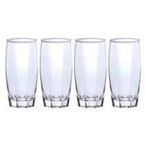 Kit 4 Copo de Vidro Long Drink Transparente Florida 370ml Kit 4 Copo de Vidro Long Drink Transparente Florida 370ml