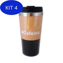 Kit 4 Copo Térmico Personalizado Café