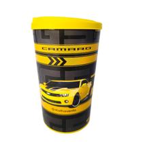 Kit 4 Copo Viagem Bucks com Tampa 550ml Carro Camaro Amarelo