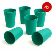 Kit 4 Copos 200 ml de Plastico P/ Merenda Festas Crianças Reutilizavel