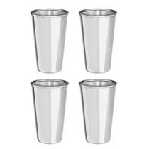 Kit 4 Copos Aço Inox Agua Suco Resistente 200Ml Inquebrável