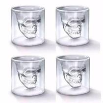 Kit 4 Copos Aperitivo Shot Dose Caveira Skull 20ML - coisaria