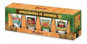 Kit 4 Copos Apreciadores De Cachaça Shot Vidro Dose 60ml