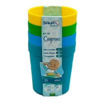 Kit 4 Copos Bebês 200ml Menino