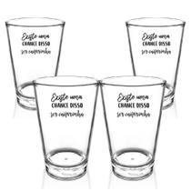 Kit 4 Copos Caldereta Acrílico Personalizado - Chance De Ser Kit 4 Copos Caldereta Acrílico Personalizado - Chance De Ser