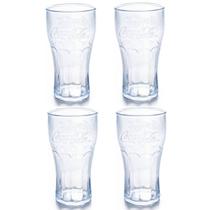 Kit 4 Copos Coca-Cola 530ml Transparente Premium Plasútil Kit 4 Copos Coca-Cola 530ml Transparente Premium Plasútil