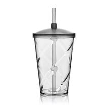 Kit 4 Copos Com Tampa E Canudo 700 Ml Krystalon Em Acrílico Kit 4 Copos Com Tampa E Canudo 700 Ml Krystalon Em Acrílico