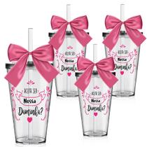 Kit 4 Copos Convite Personalizados Para Daminha