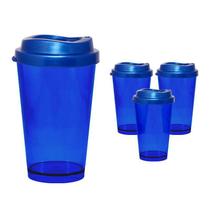 Kit 4 Copos Cristal Mug ul 320Ml Plástico