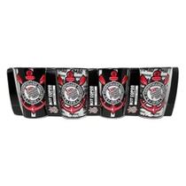 Kit 4 Copos De Plástico Corinthians Poderoso Timão 450ml