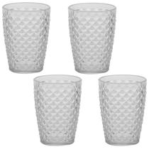 Kit 4 Copos de Plástico Cristalino 500 ML Linha Luxxor 1141 Paramount