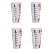 Kit 4 Copos de Plástico Medidor Dosador 500ML 3205-JAGUAR
