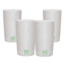 Kit 4 Copos Eco Big Drink Branco Green Cups 500 Ml