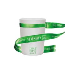 Kit 4 Copos Eco Branco Com Cordão Green Cups 320 Ml