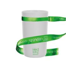 Kit 4 Copos Eco Branco Com Cordão Green Cups 500 Ml