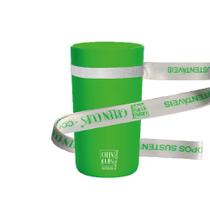 Kit 4 Copos Eco Verde Com Cordão Green Cups 280 Ml