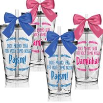 Kit 4 Copos & Laço 700Ml Lembrança Para Pajem&Daminha Kit 4 Copos & Laço 700Ml Lembrança Para Pajem&Daminha