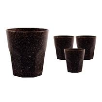 Kit 4 Copos Mini Roma Fibra Coco Green 300Ml