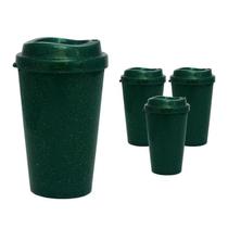 Kit 4 Copos Mug Fibra Madeira Greencolors Verde 320Ml
