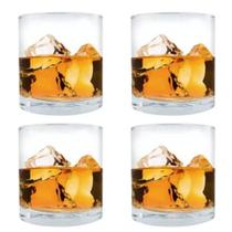 Kit 4 Copos Para Whisky Drink Luxo Vidro Bar Nadir 265ml