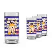 Kit 4 copos plástico 400ml teddy bear