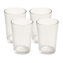 Kit 4 Copos Resistentes de Vidro Transparente Suco 200ML Kit 4 Copos Resistentes de Vidro Transparente Suco 200ML
