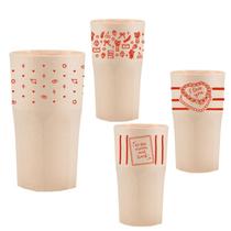 Kit 4 Copos Roma 360mL Green Palha Colecao AMOR Completa