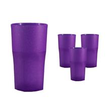 Kit 4 Copos Roma Fibra Madeira Green Colors Lilás 360Ml
