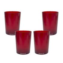 Kit 4 Copos Short Drink 200Ml Vermelho - Policarbonato Kit 4 Copos Short Drink 200Ml Vermelho - Policarbonato