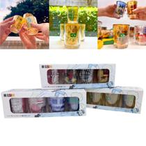 Kit 4 Copos Shot 60ml Cachaça pinga licor pinga Parede Dupla Policarbonato
