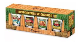 Kit 4 Copos Shot Vidro Sabedoria De Boteco Dose Cachaça 60ml