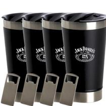 Kit 4 Copos Térmicos INOX Jack Daniel's c tampa abridor Ed Limitada - EXPERT