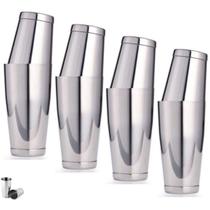Kit 4 Coqueteleira Inox Profissional Boston Coquetel 2 Copos Kit 4 Coqueteleira Inox Profissional Boston Coquetel 2 Copos