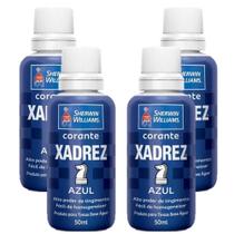 Kit 4 Corante Líquido Xadrez Sherwin Williams Tintas Bisnaga Pigmento Cores Parede Base Dágua 50ml